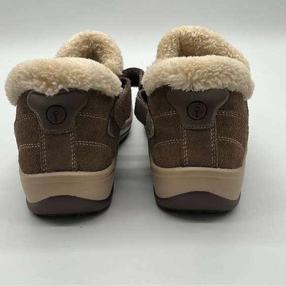 Orthofeet Lorin Womens Brown Suede Slip-On Slippers Faux Fur Lining Size 8.5 - Picture 7 of 11